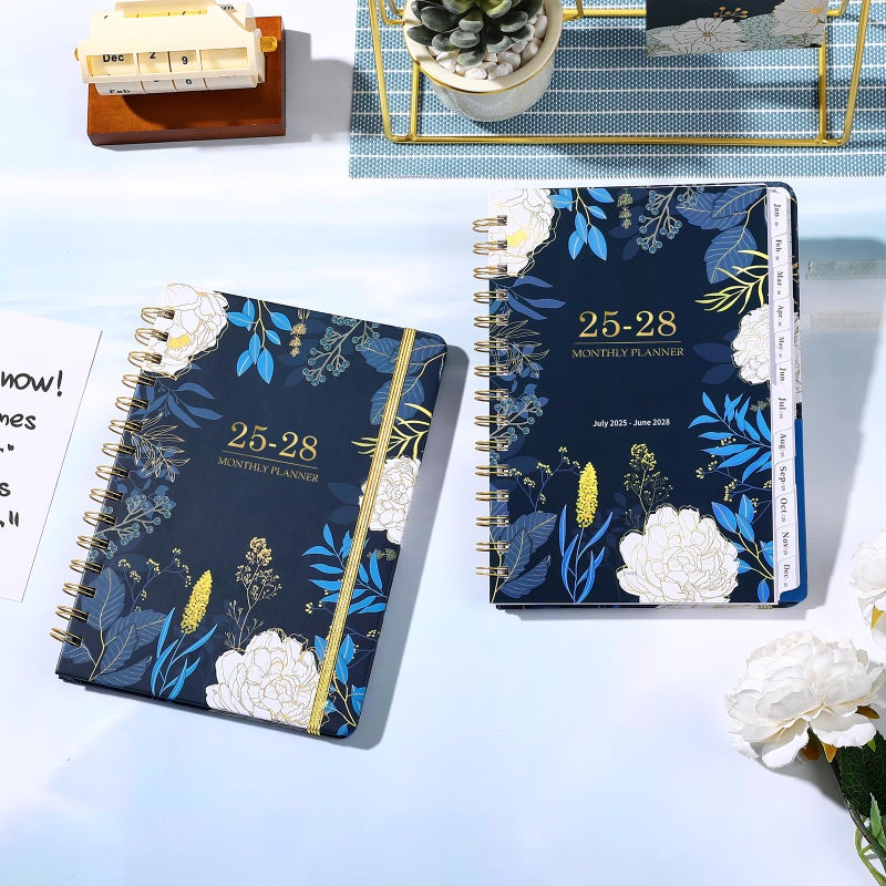 Indeme 2025-2028 Monthly Planner/Calendar - 3 Year Monthly Planner 2025-2028, 6.3"" x 8.4"", July 2025 - June 2028, Academic Planner, Monthly Tabs, Inner Pocket, Elastic Closure, Twin-Wire Binding - Image 2